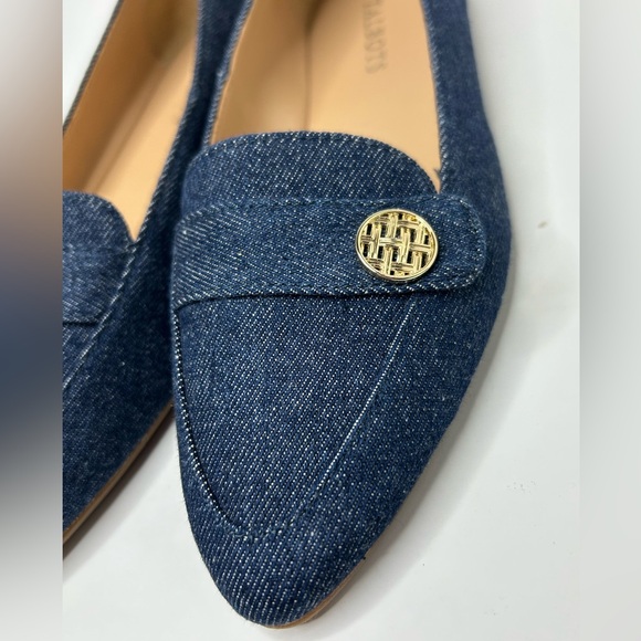 Talbots Pointy Toe Blue Denim Loafer Casual Ballet Size 6.5 - Picture 9 of 14